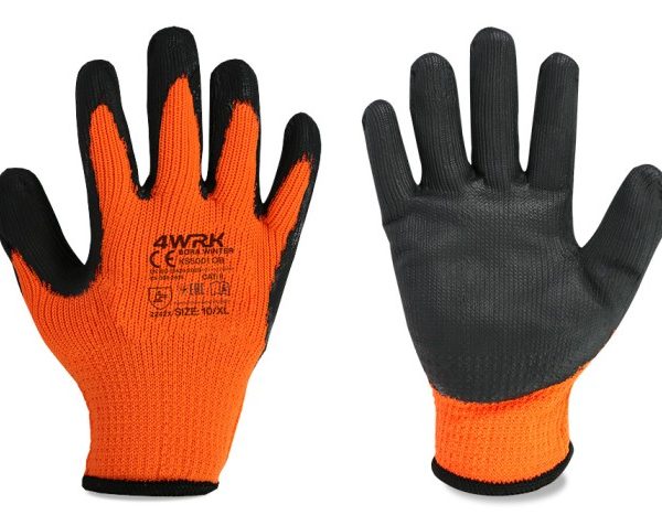 Poliészter-pamut munkakesztyű latex bevonattal BORA WINTER OB