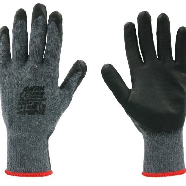 Poliészter-pamut munkakesztyű latex bevonattal